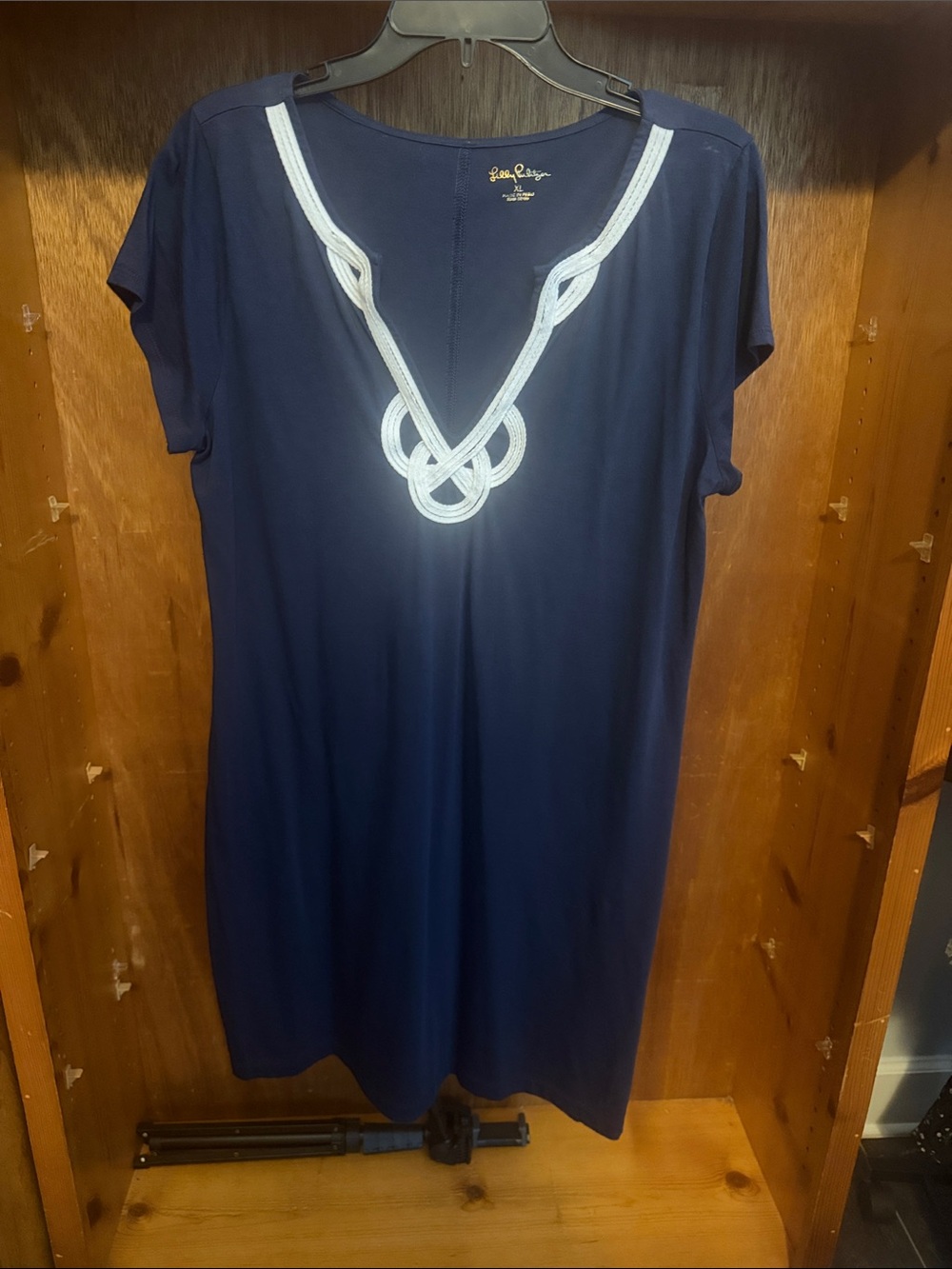 Lilly Pulitzer Navy Tunic with White Rope Detail